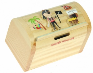5215-PR: Pirate Money Boxes (Hidden Lock) (Pack Size 3) Price Breaks Available